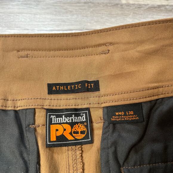 Timberland PRO Work Pants Athletic Fit W40 L30 Brown Utility Stretch Canvas - Picture 11 of 11